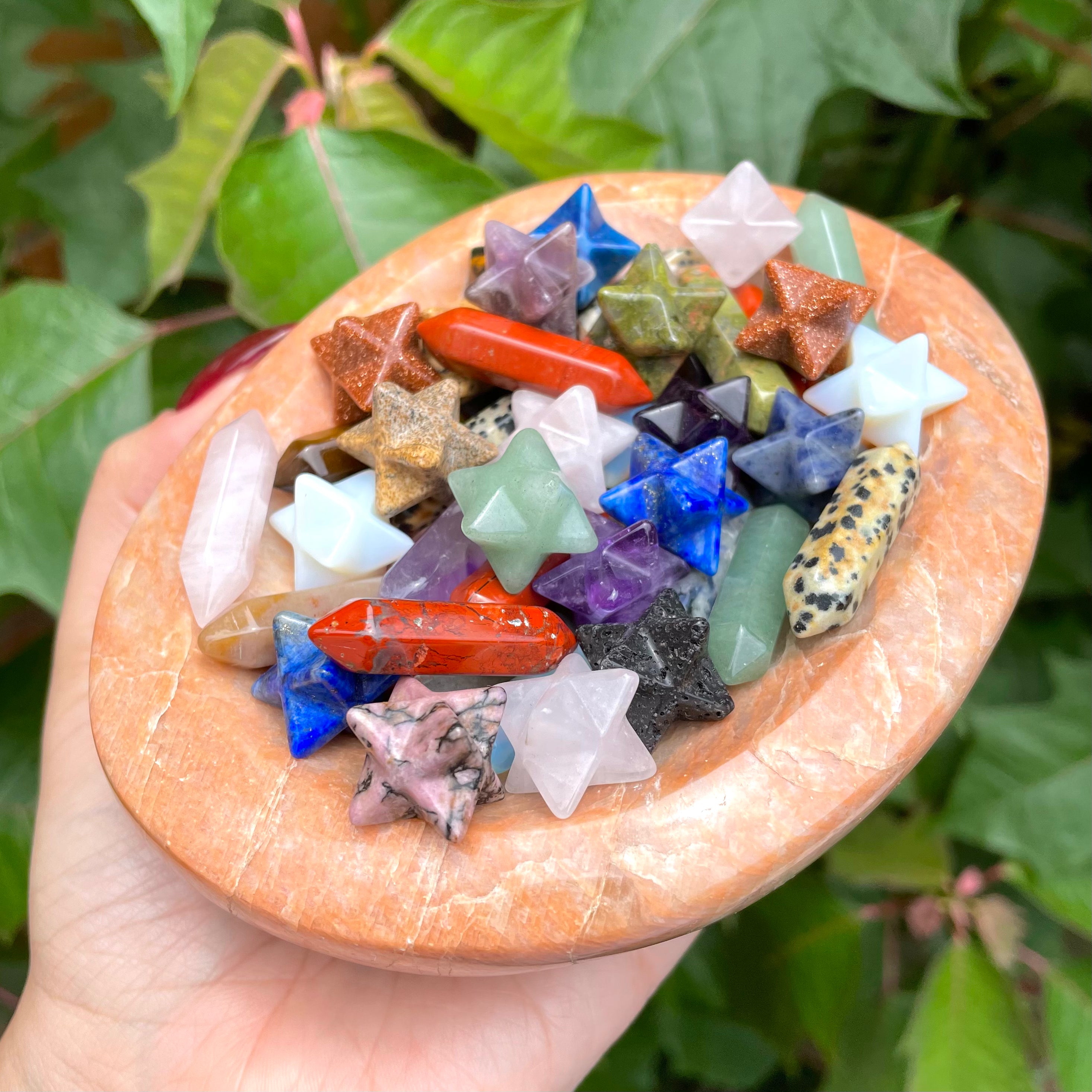 Bowl de piedra luna durazno