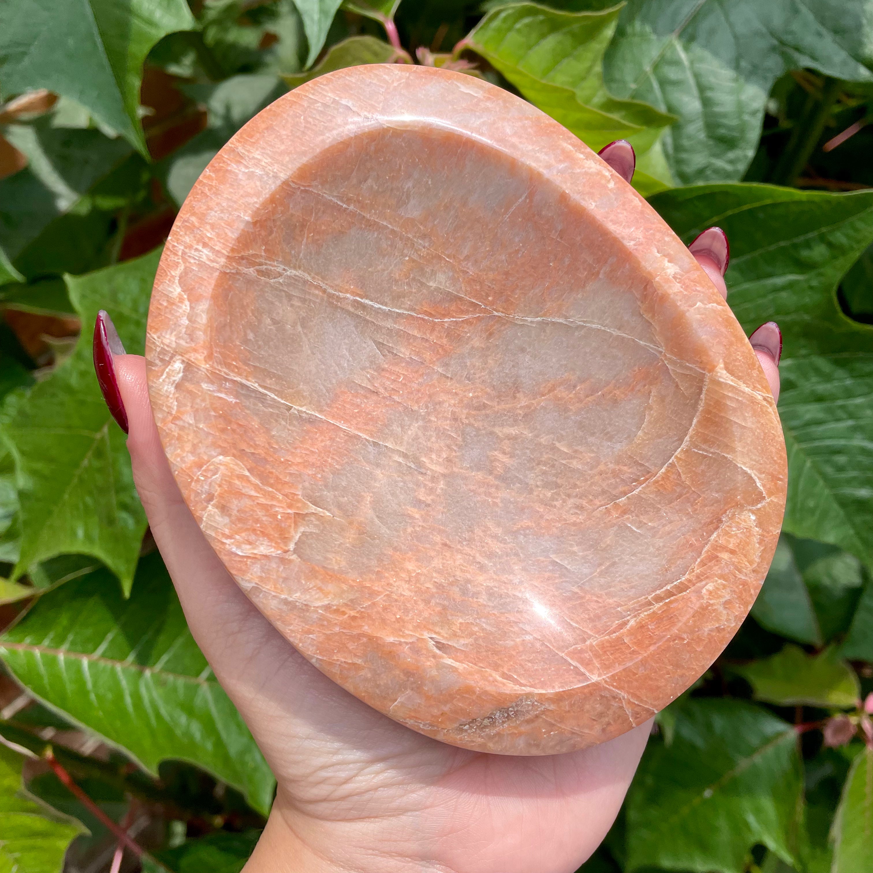 Bowl de piedra luna durazno