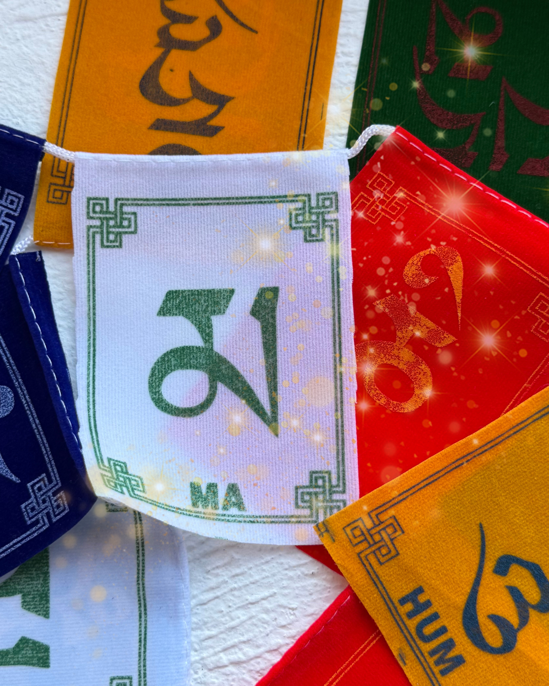 Banderas de oración de Nepal - Om Mani Padme Hum