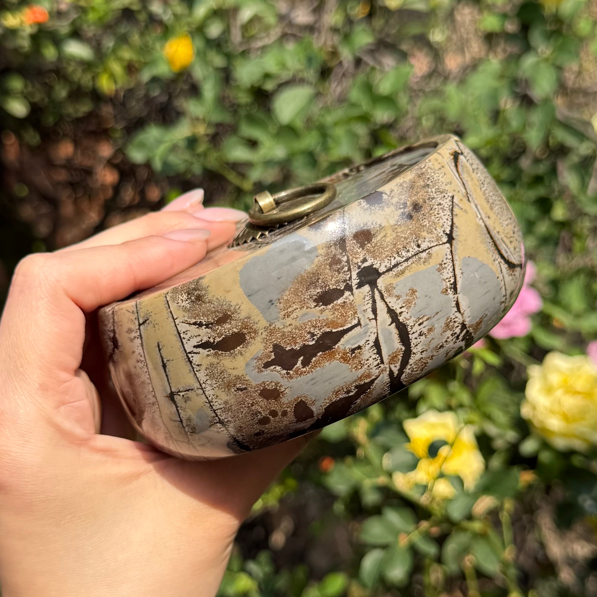 Cajita - joyero de jaspe paisaje