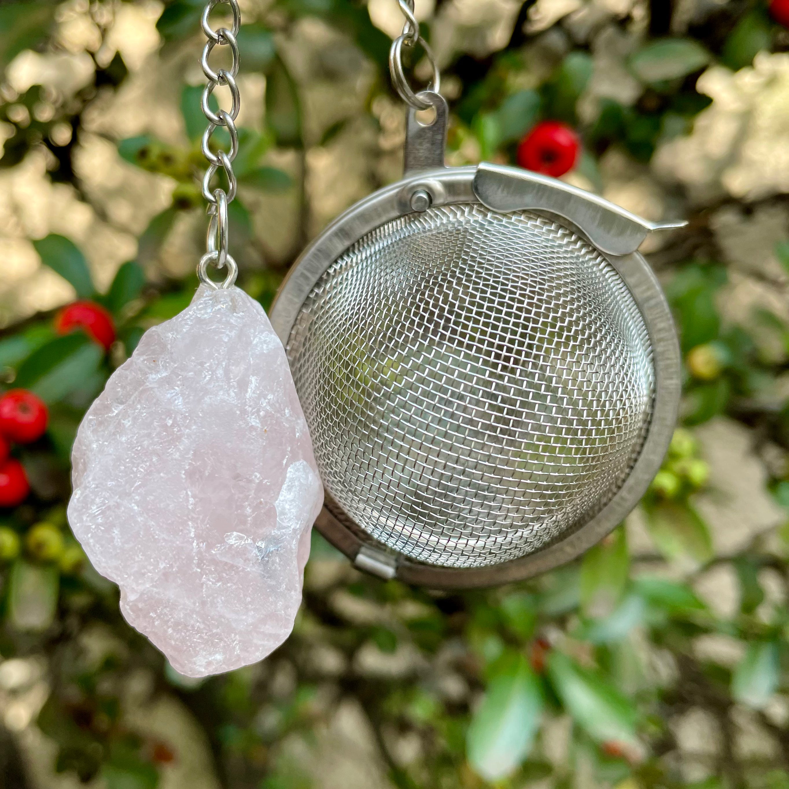 Infusores de té con cuarzo en bruto