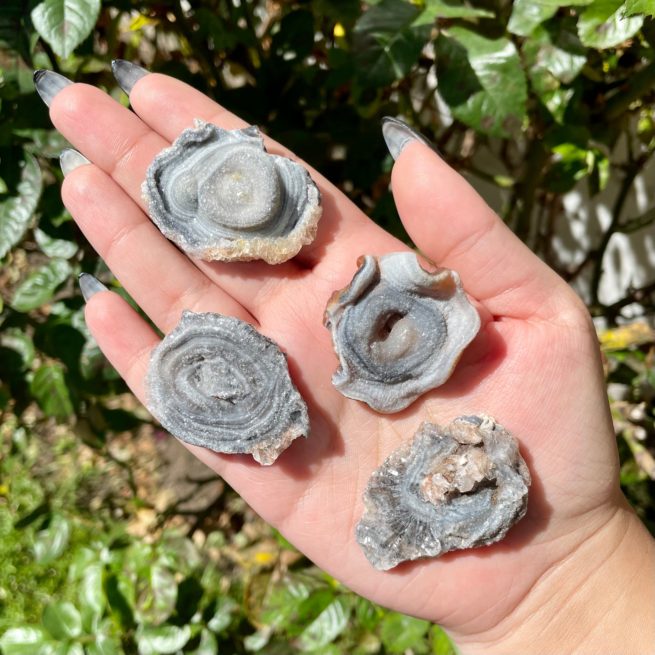 Calcedonia en bruto - pedacitos de nebulosa