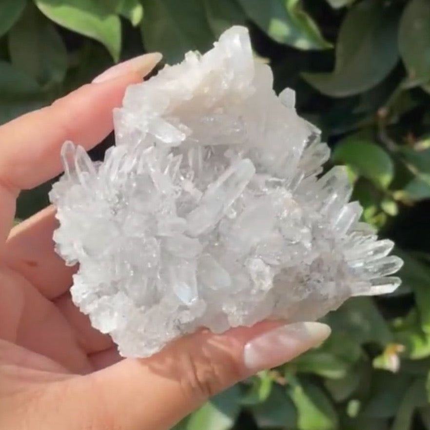 Clusters de cuarzo blanco