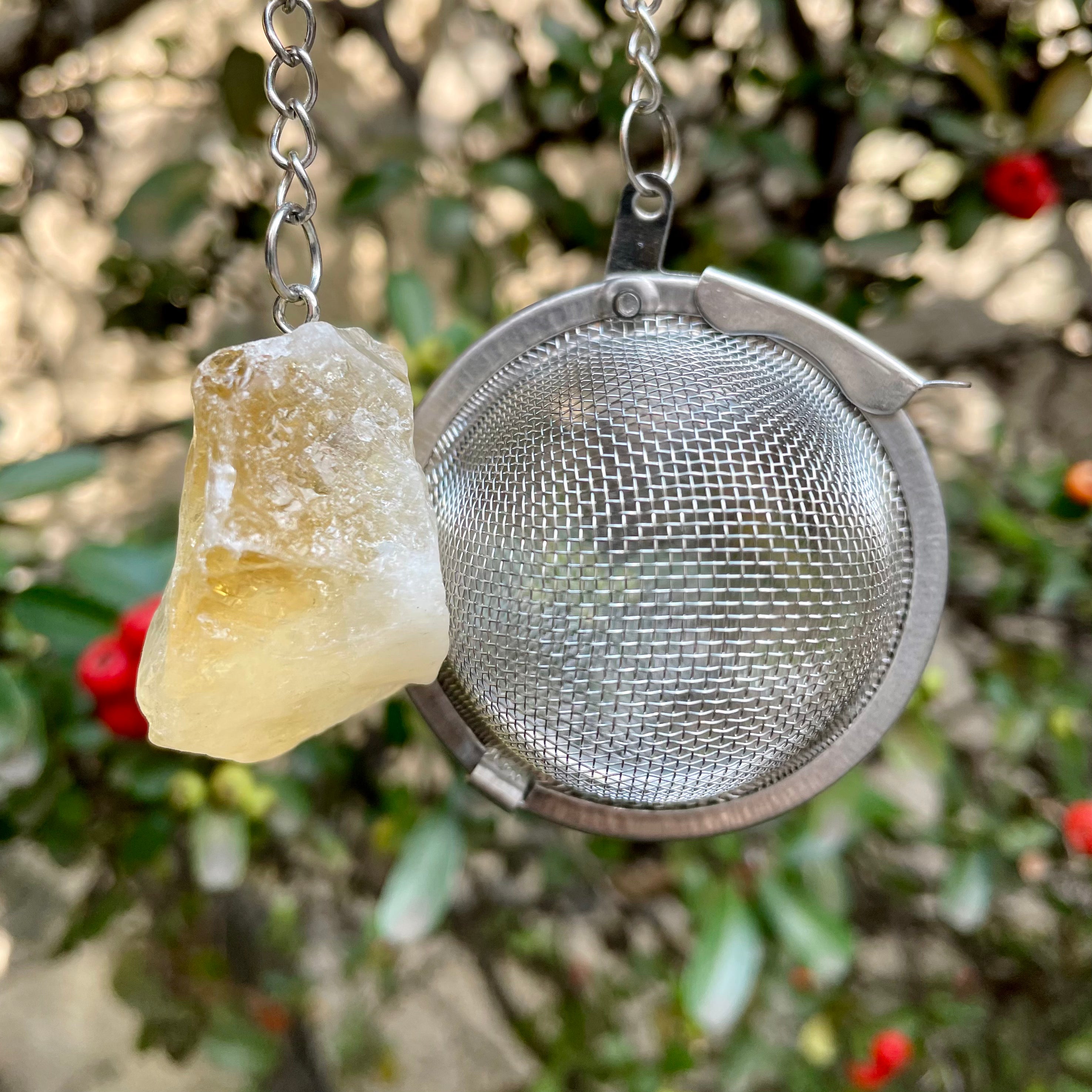 Infusores de té con cuarzo en bruto