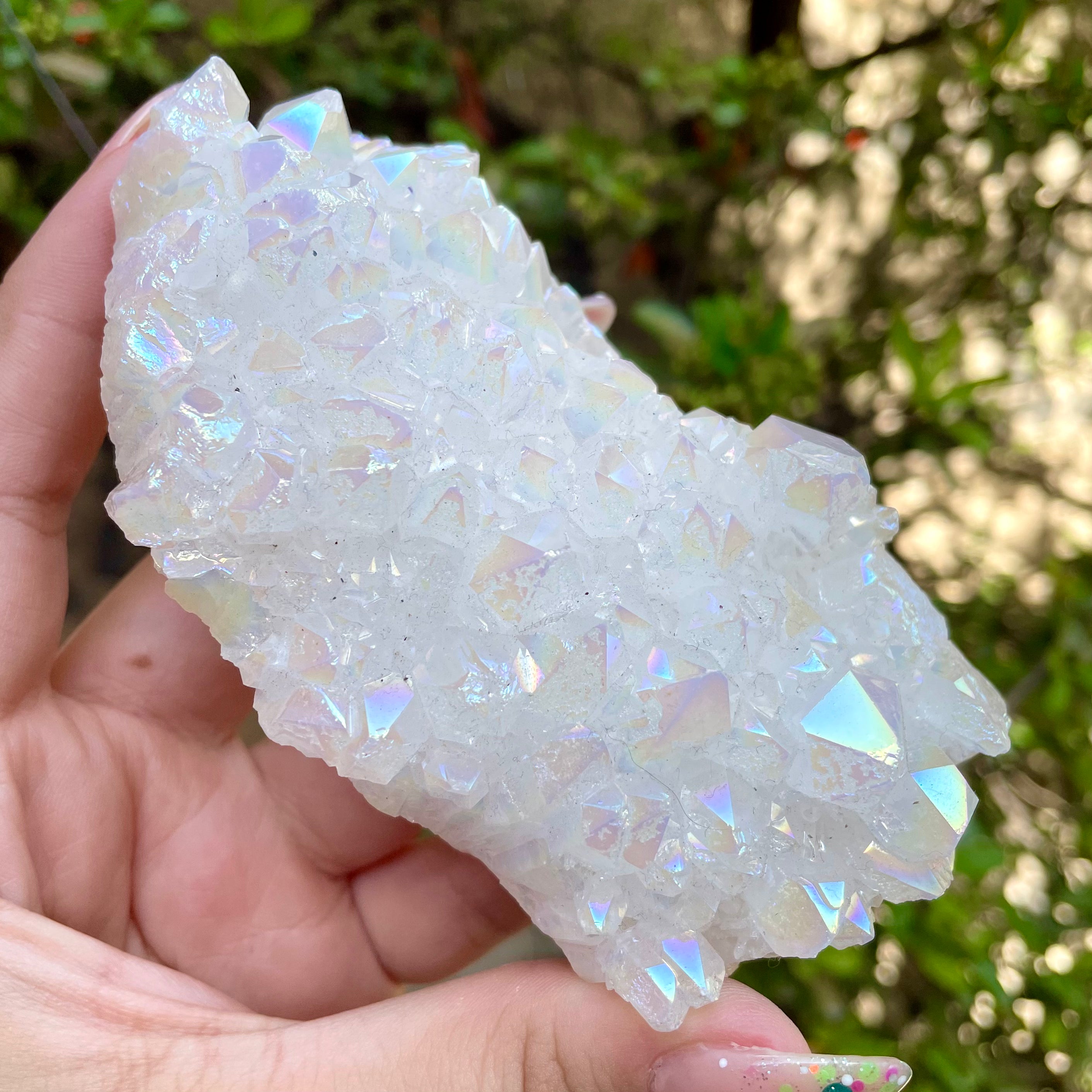 Clusters aura ángel de cuarzo blanco