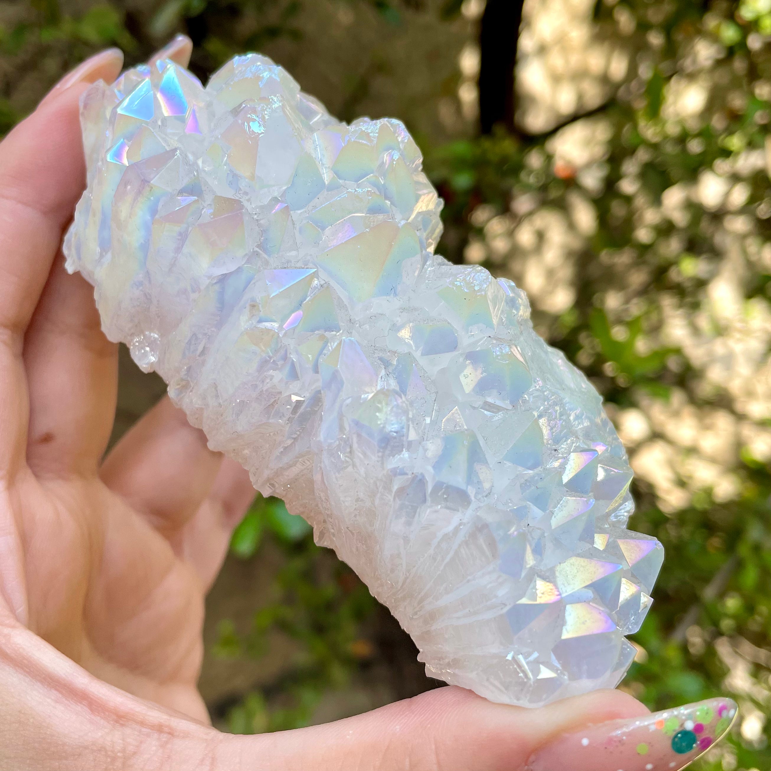 Clusters aura ángel de cuarzo blanco