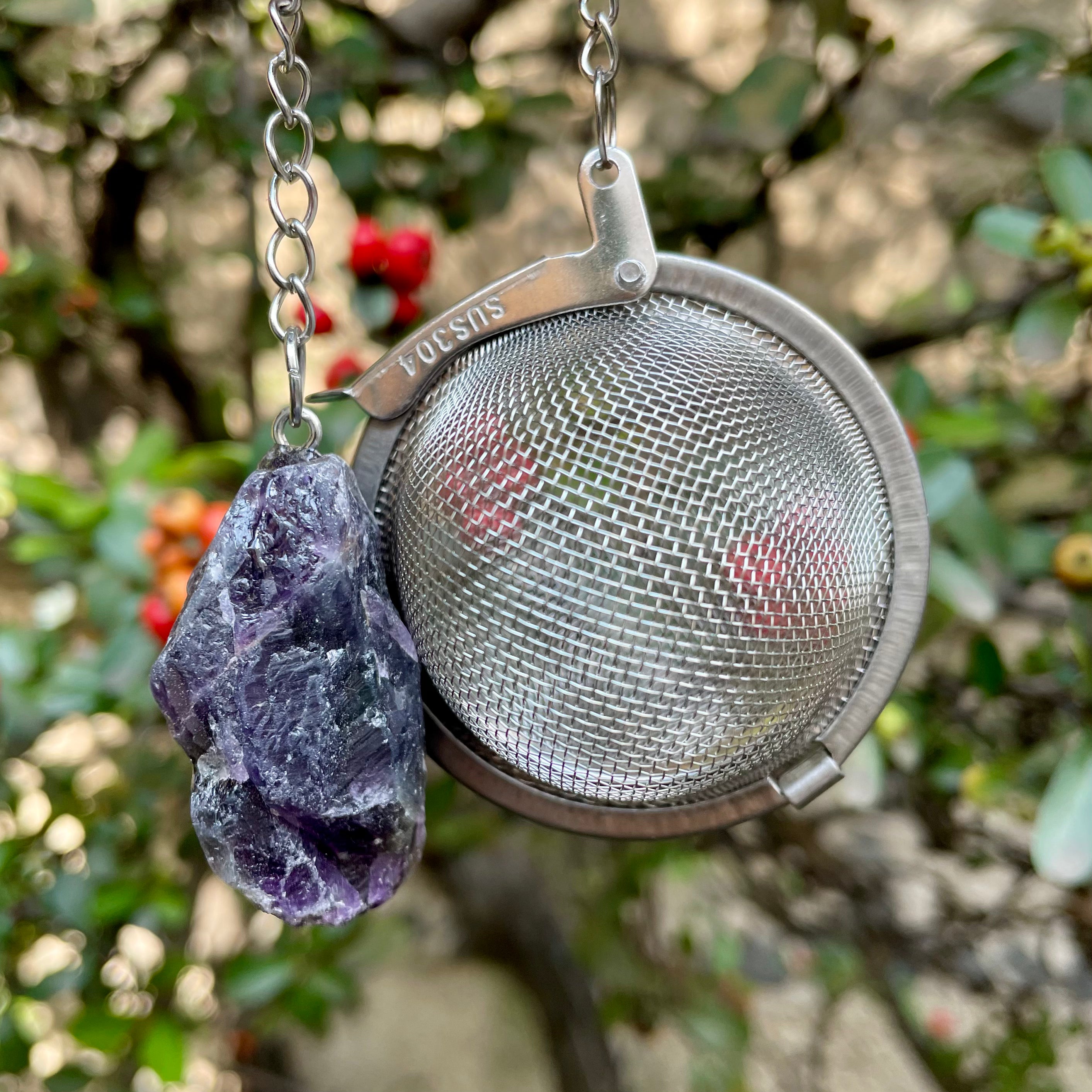 Infusores de té con cuarzo en bruto