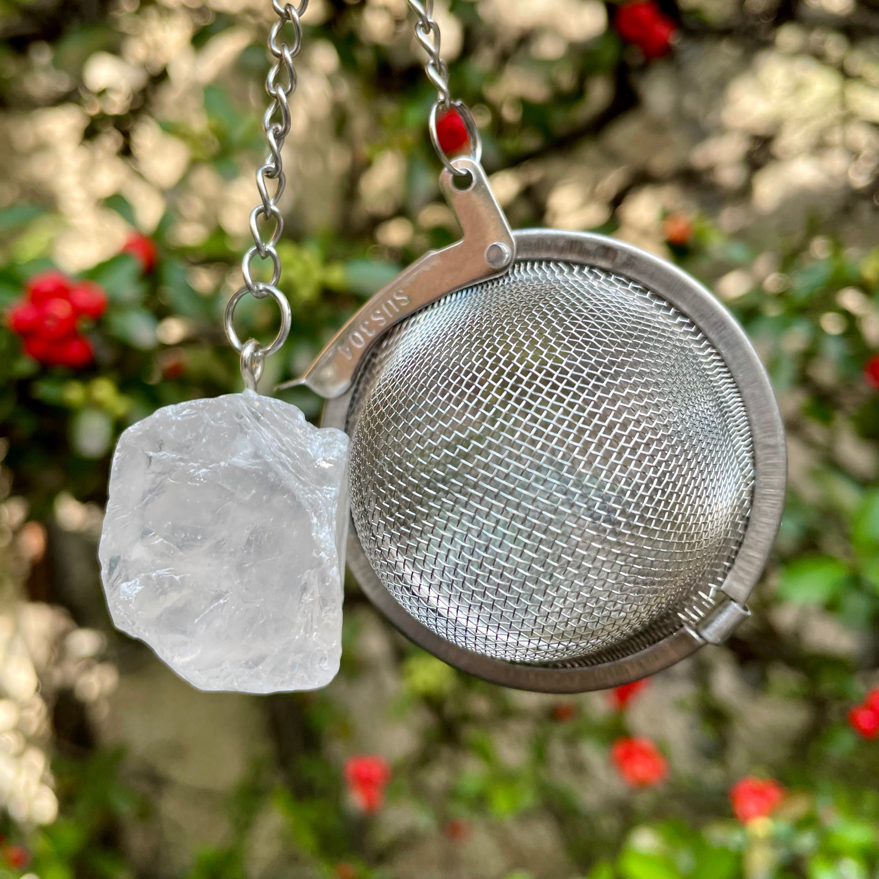 Infusores de té con cuarzo en bruto